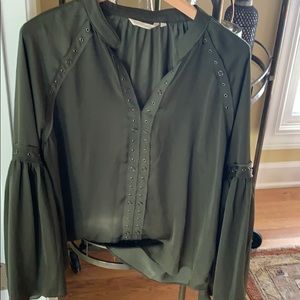 Olive green Soft Surroundings blouse